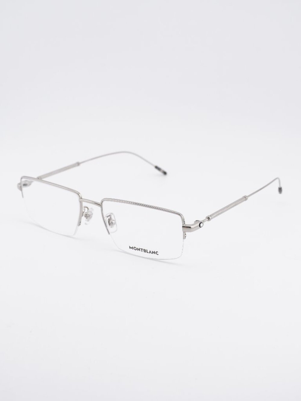 Montblanc MB0113O 001 Eyeglasses Silver 56mm Rectangle Frame